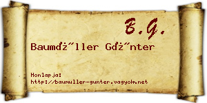 Baumüller Günter névjegykártya